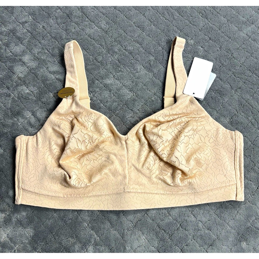 Wacoal Inside Job 852345 Wire Free Side Support Bra 38DDD Nude